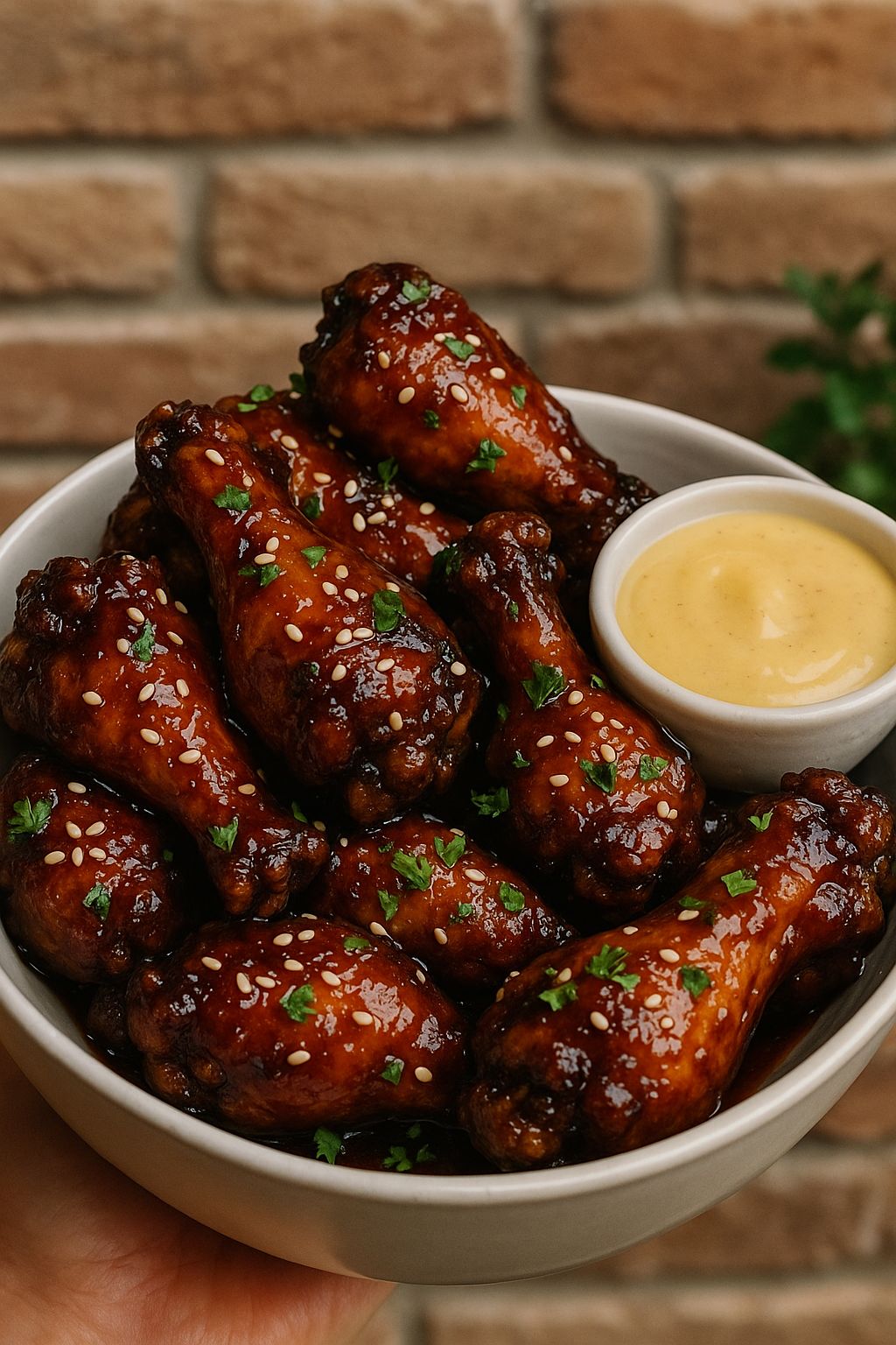 Sticky Teriyaki Wings with Honey Mustard Dip Recipe