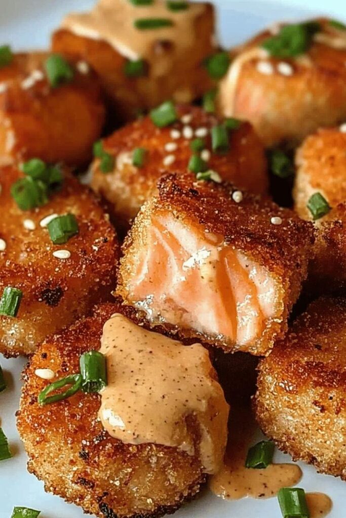 Crispy Bang Bang Salmon Bites are a must-try