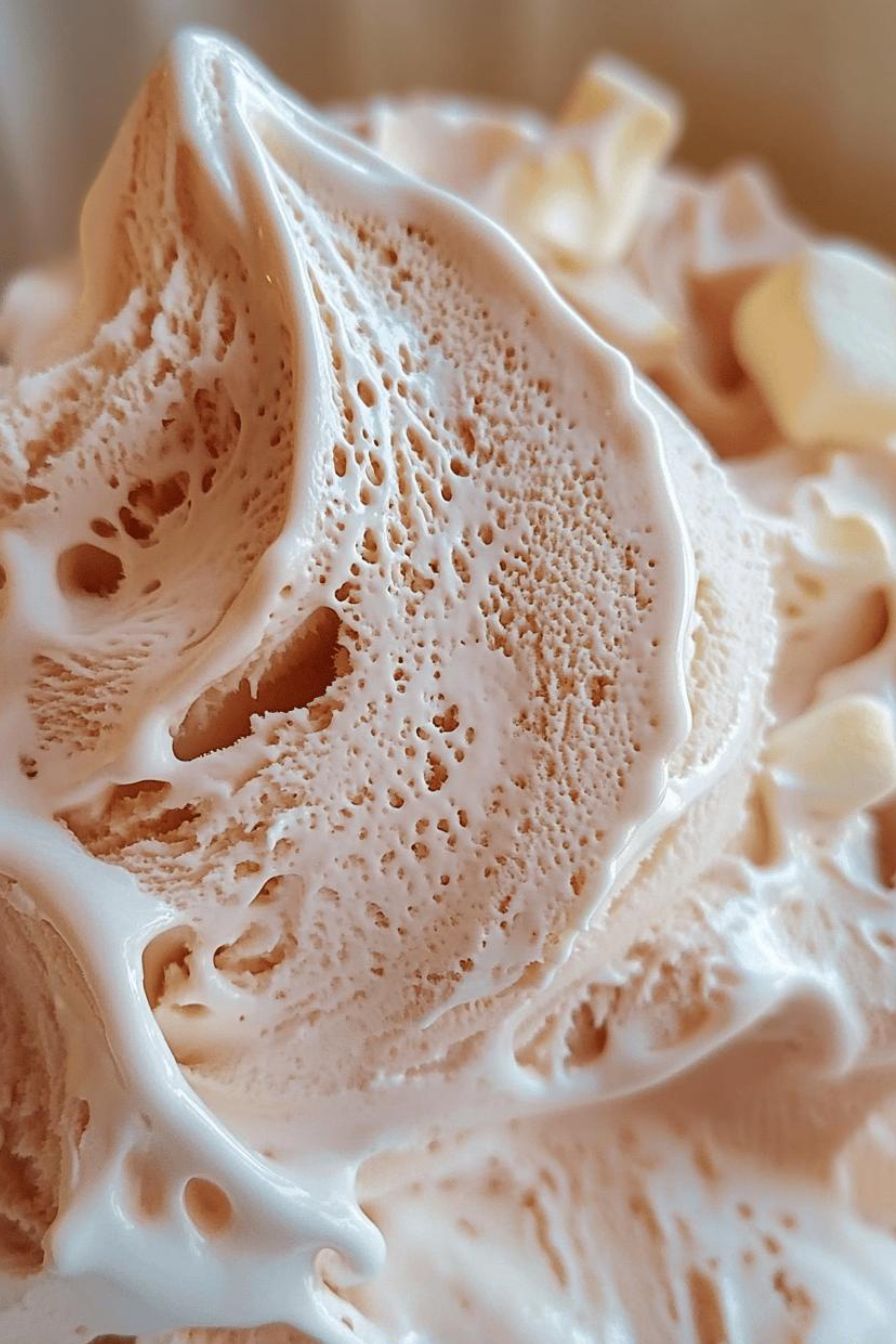 Homemade Marshmallow Swirl Ice Cream is a delight!