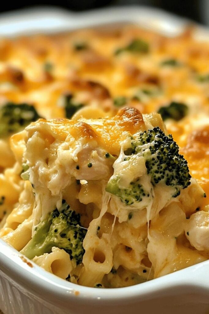 Broccoli Cheddar Chicken Pasta Bake is a must-try