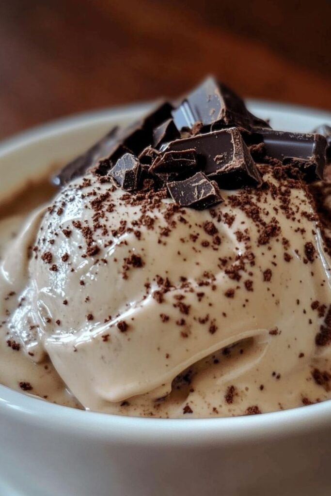 Coffee Ice Cream with Dark Chocolate Flecks is divine