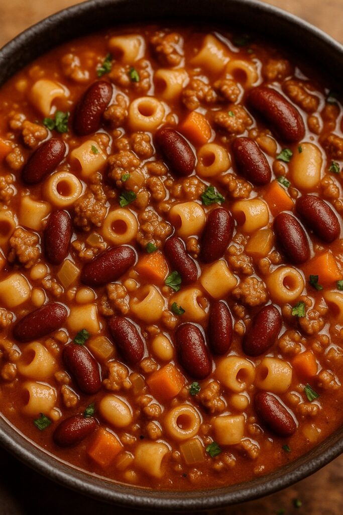 Hearty Crockpot Pasta Fagioli warms your soul today
