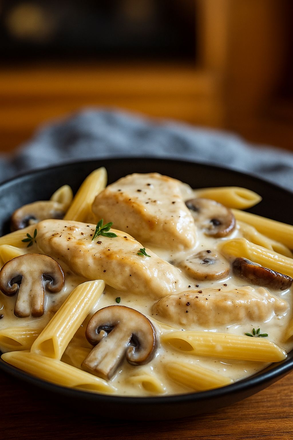 Creamy Chicken & Mushroom Pasta Recipe to Savor