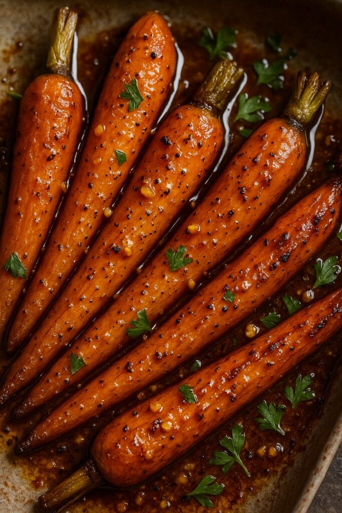 Honey Garlic Butter Roasted Carrots are a must-try