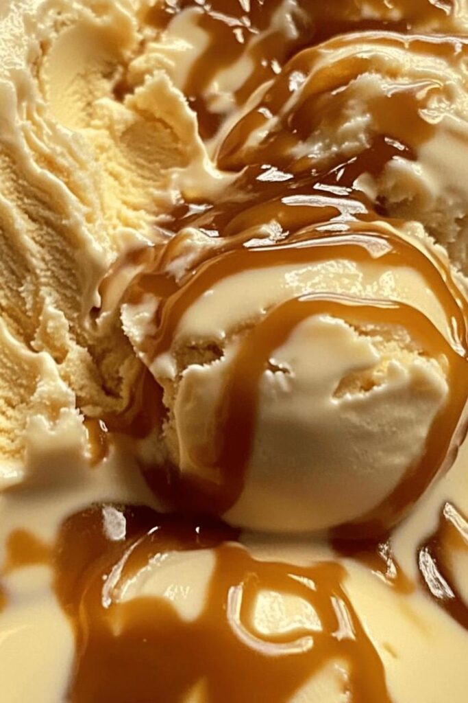 Caramel Ice Cream with Caramel Swirl is divine